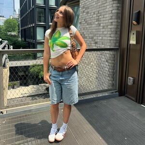 Motel Rocks Green Flower Baby Tee